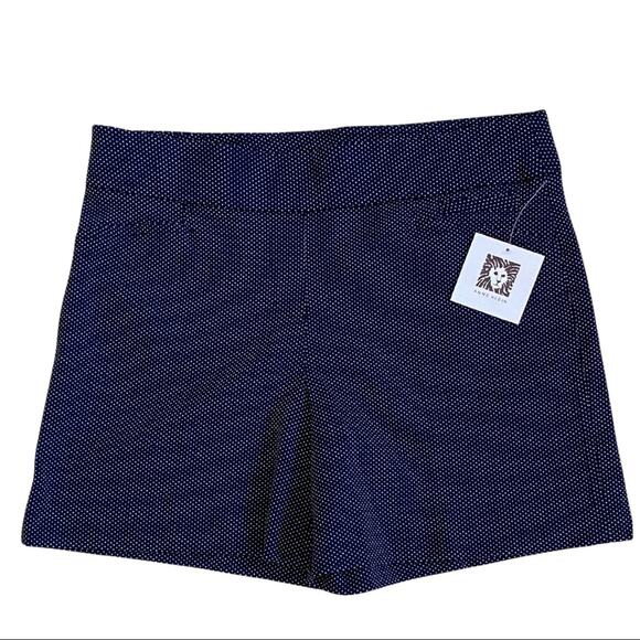 Anne Klein $59 Blue White Polka Dot Shorts Size 6 NWT - Picture 1 of 2